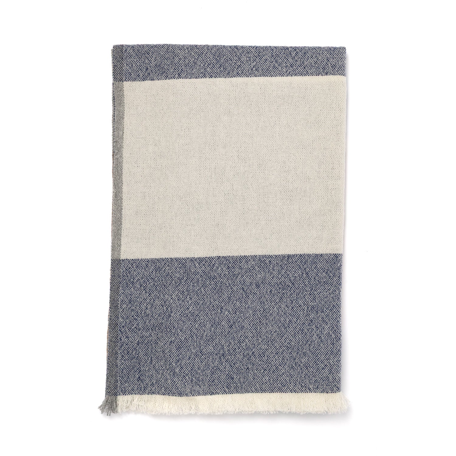 Scarf "Natté Rigato" made from pure Cashmere - handmade